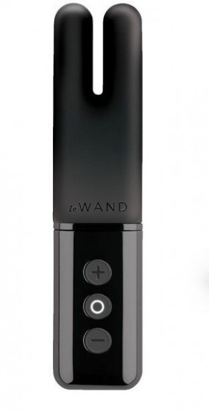 Чёрный двухмоторный мини-вибратор Le Wand Deux