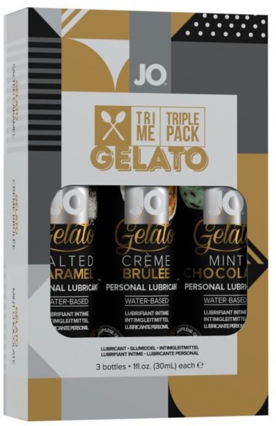 Подарочный набор вкусовых лубрикантов Tri-Me Triple Pack Gelato
