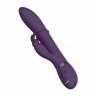 Фиолетовый вибратор-кролик Halo со стимулирующим кольцом - 24,5 см.