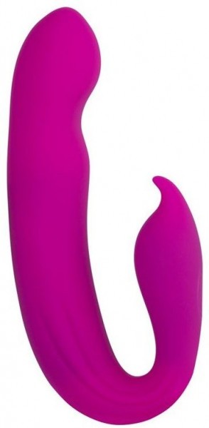 Розовый вибратор G-Spot Dual Stimulator with Rolling Ball - 17,1 см.