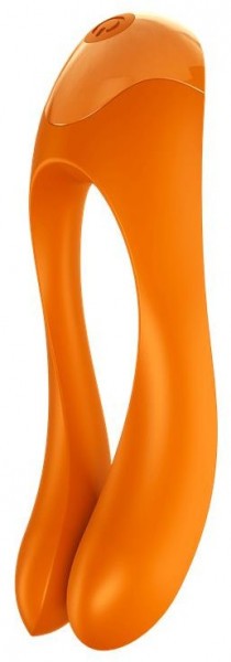 Оранжевый универсальный унисекс вибростимулятор Candy Cane