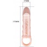 Телесная насадка на пенис с подхватом Brayden - 17 см.
