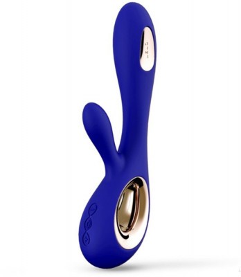Синий вибратор-кролик Lelo Soraya Wave - 21,8 см.