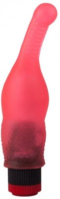 Гелевый розовый массажёр простаты - 18,8 см.