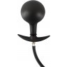 Черная анальная втулка-расширитель Inflatable Plug