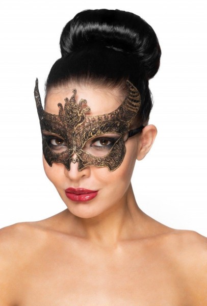 Золотистая карнавальная маска  Нунки 