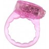 Тонкое розовое эрекционное кольцо с вибратором