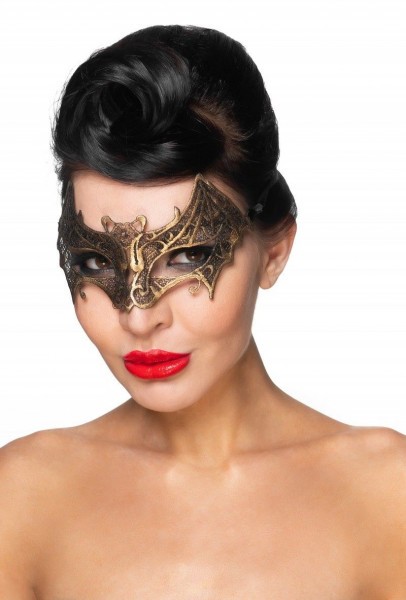 Золотистая карнавальная маска  Сириус 
