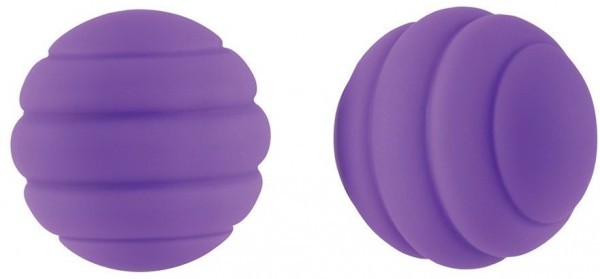 Фиолетовые стальные вагинальные шарики с силиконовым покрытием