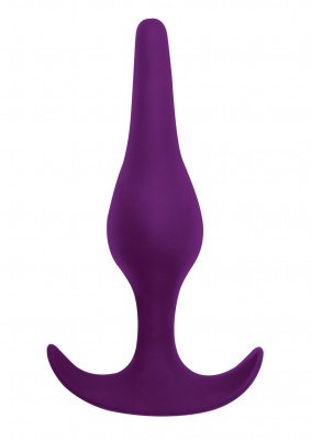 Фиолетовая анальная пробка Smooth - 12,5 см.