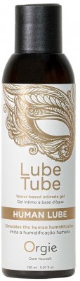 Интимный гель на водной основе Lube Tube Human Lube - 150 мл.